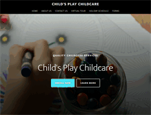 Tablet Screenshot of childsplaykids.com